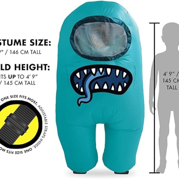 YuMe Official Among Us Toikido Toys Inflatable Kids Halloween Cosplay Costume - Picture 4 of 5